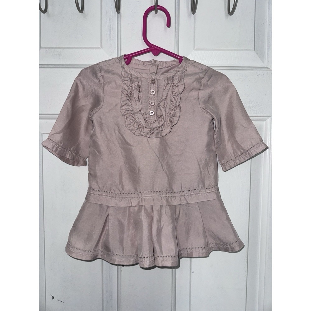 Stella McCartney babyGap 12 18 Months Toddler Girl Mauve Silk Drop Waist Dress